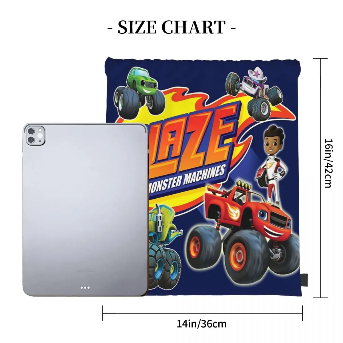 Blaze And The Monster Machines Crew Backpacks Drawstring Bags Drawstring Bundle Pocket Shoes Bag Book Bags For Man Woman School