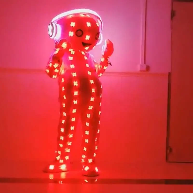 

Singer stage clothing Colorful RGB light LED costumes big head doll ballroom dance show dj dicso partycatwalk stage wears