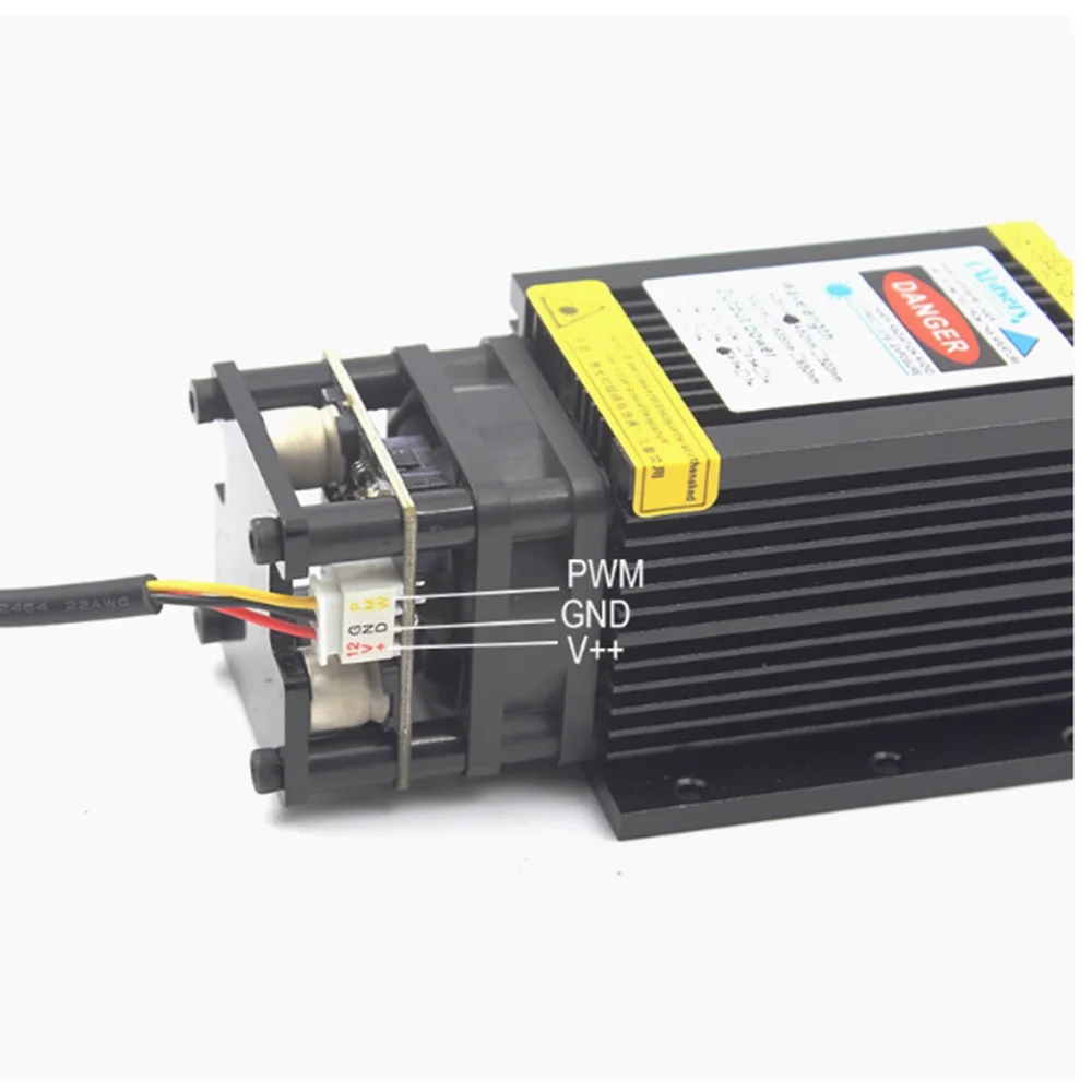 450nm 7W Laser a luce blu Testa da intaglio fai-da-te Modulo laser CNC PWM