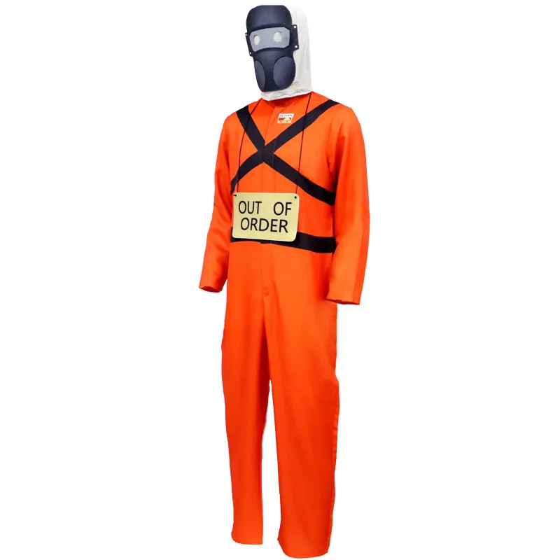 Fulujiacos コスプレ衣装男の防護服ファンタジアマスクジャンプスーツ