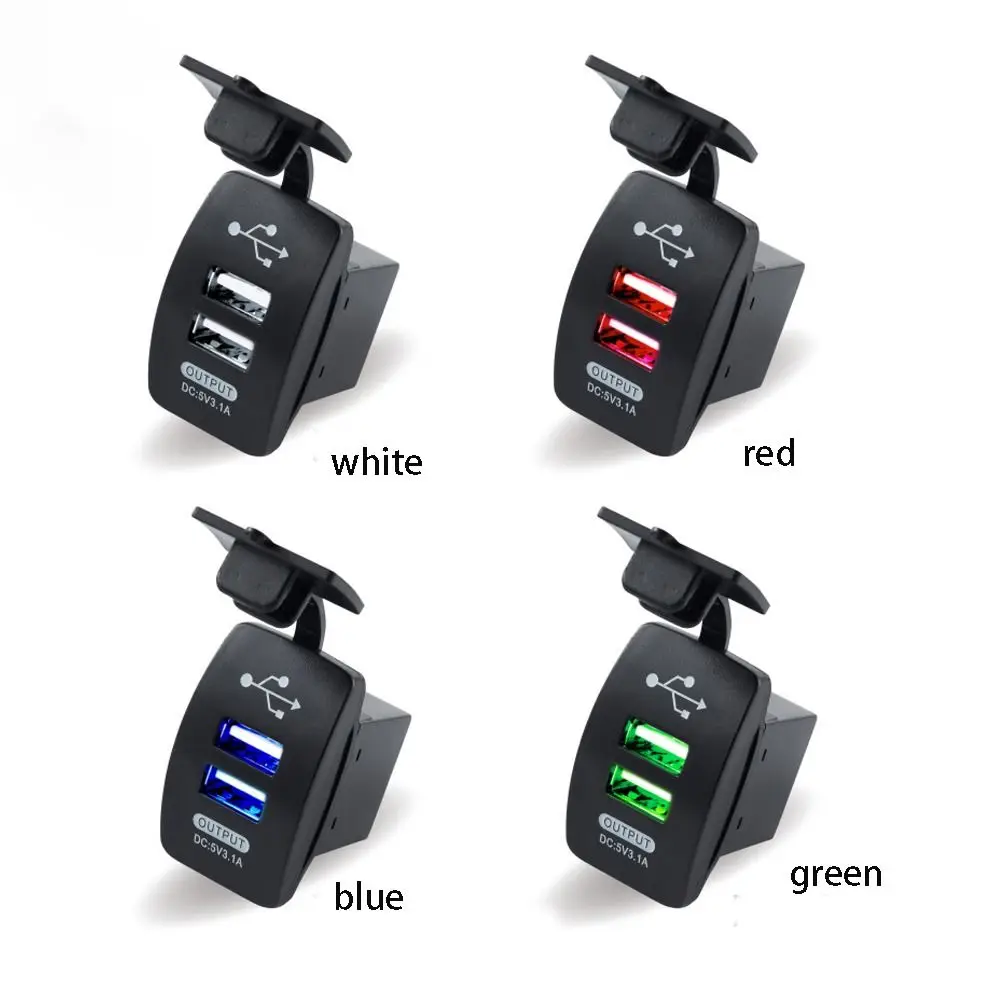 Mini Waterproof Auto  Accessory Car Charger Dual USB Port Mobile Phone Charger Auto Charger Adapter