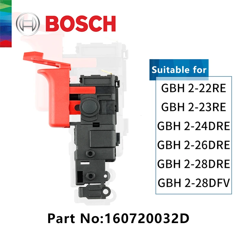 Bosch GBH2-20/2000/22/24/26E/28/DRE Electric Hammer Impact Drill Control Switch Speed Reversing Switch Replacement Repair Parts