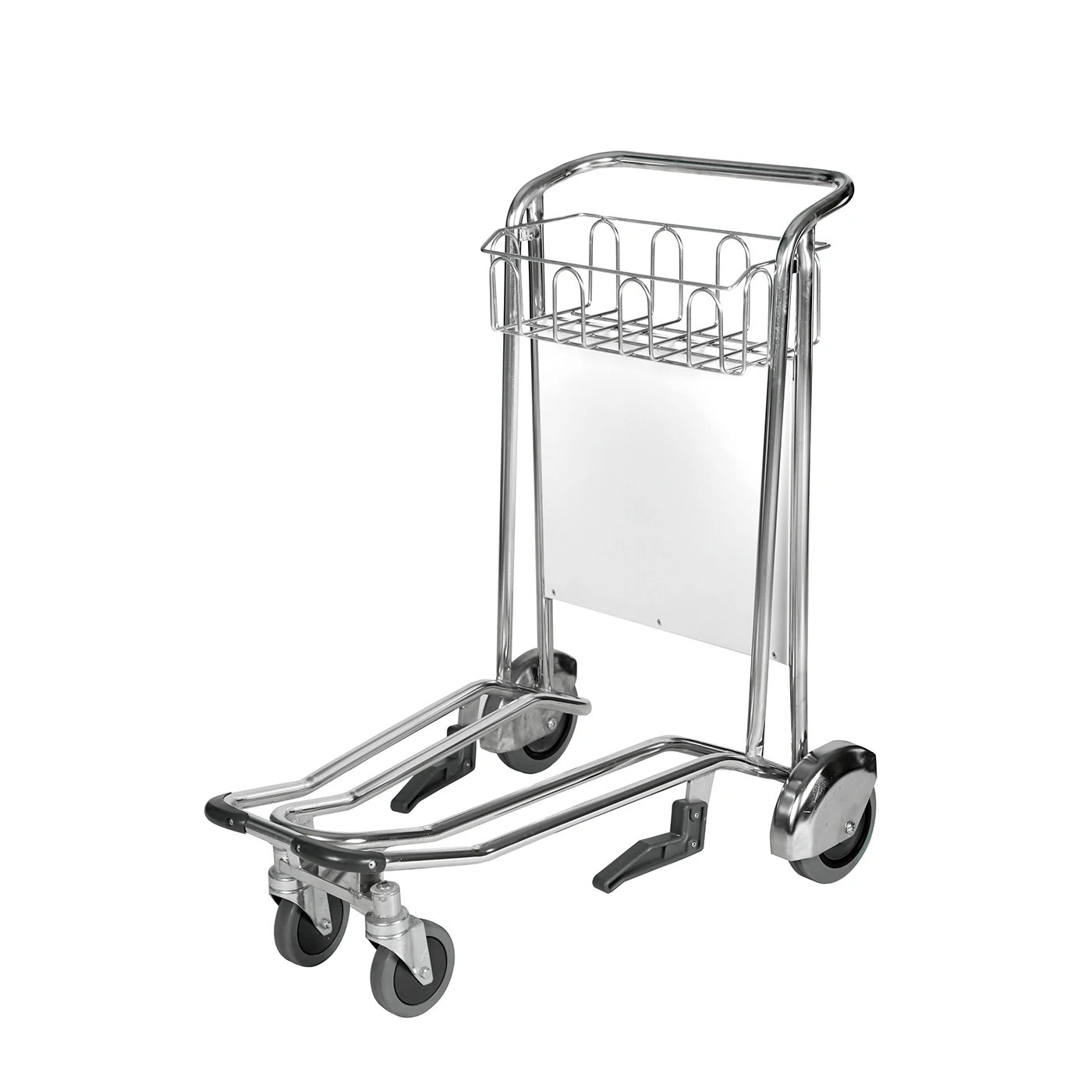 4 Wheels Stainless Steel Airport Luggage Trolley Cart for Sale Airport Trolley Luggage