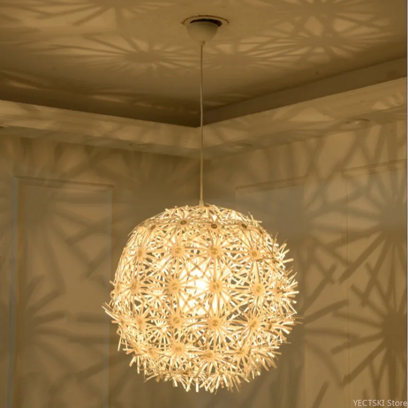 Nordic creative dandelion chandelier, petal light, single head chandelier, living room lamp