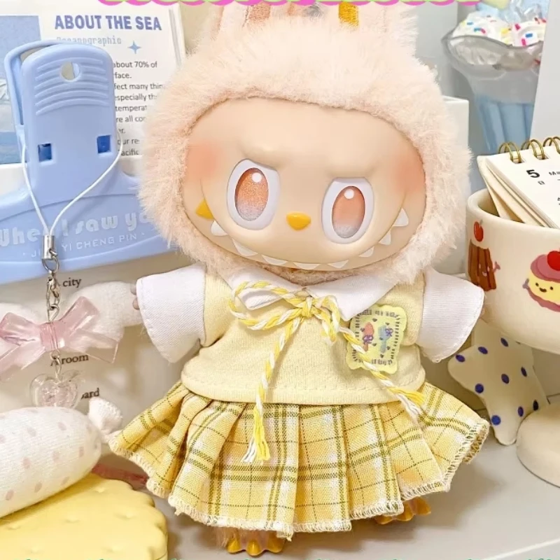 새로운 인형의 Ootd 아름다운 드레스 인형 교체 드레스 17cm Labubu 인형 드레스 인형 캐주얼 세트 어린이 선물에 적합