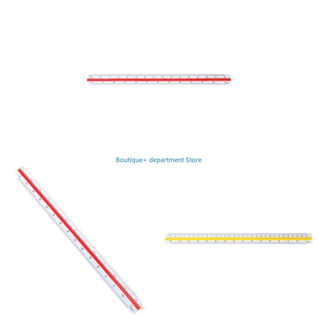 E1PD Triangular Ruler 1:100, 1:200, 1:250, 1:300, 1:500 Architectural Ruler 12