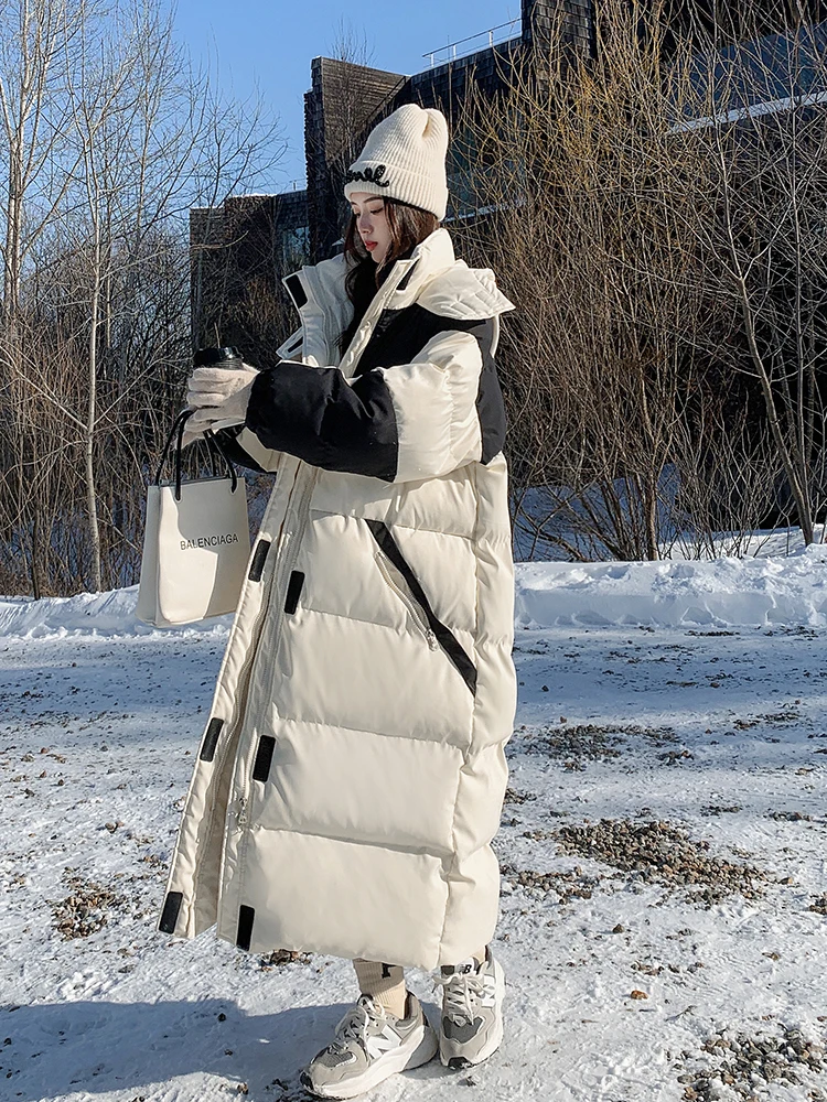 Lightweight Puffer Jaet Women's Knee-Length Overcoat Sli Faionable Mid-Length Bread Sle Cotton Coat Long Sve