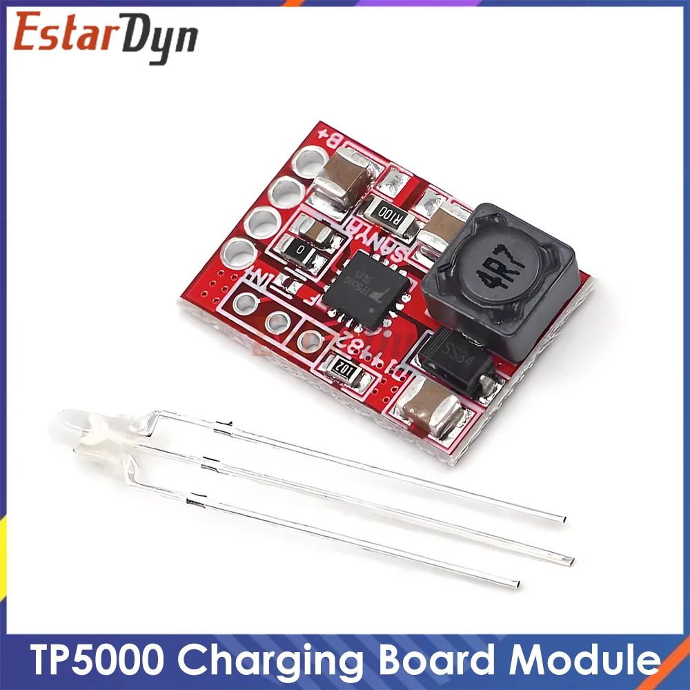 TP5000 2A Charger Module Switch Buck Circuit 3.6V/4.2V Dual Mode for LiFePO4/Li-ion Battery with LED Indicator & Protection