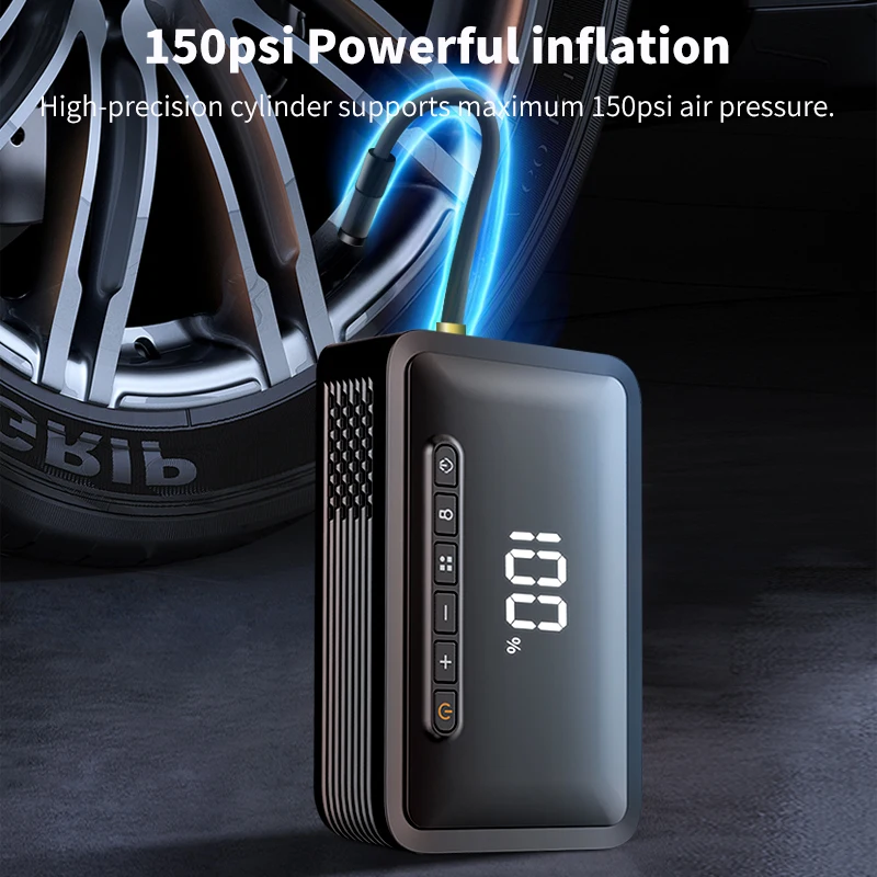 Super Energy Car Jump Starter With Air Pump, 2500mAh Emergency Power Supply For Jump Starting, Inflating, Lighting, USB Charging