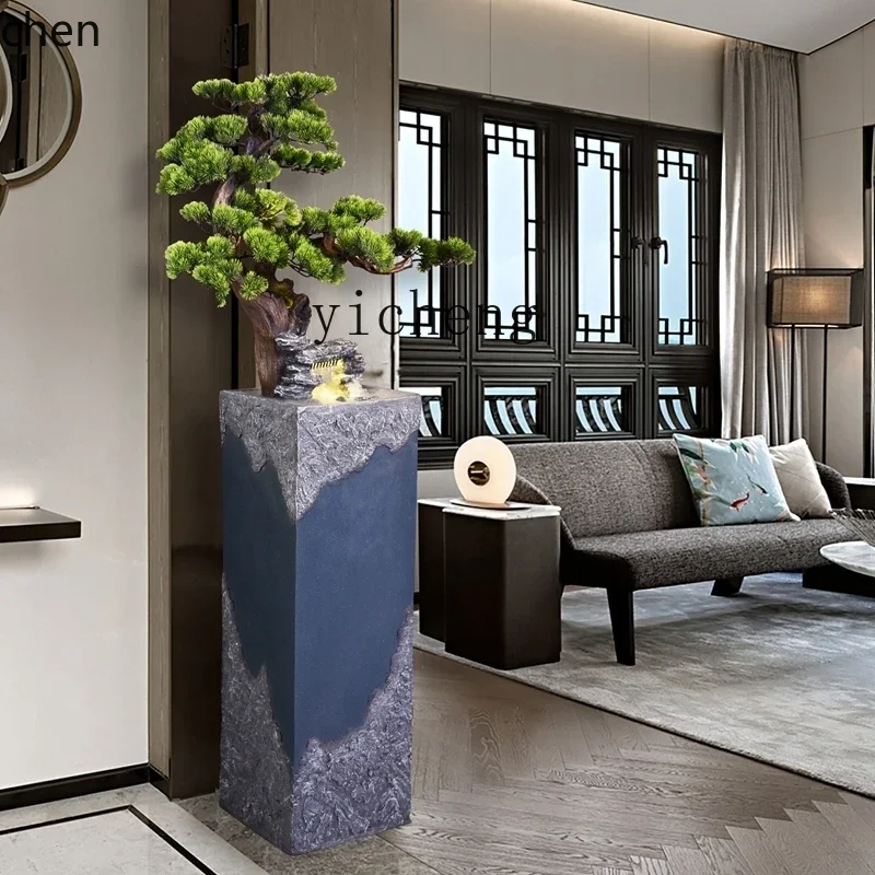 YFY  large floor-to-ceiling new Chinese-style living room entrance flowing water ornament light luxury decorative fountain