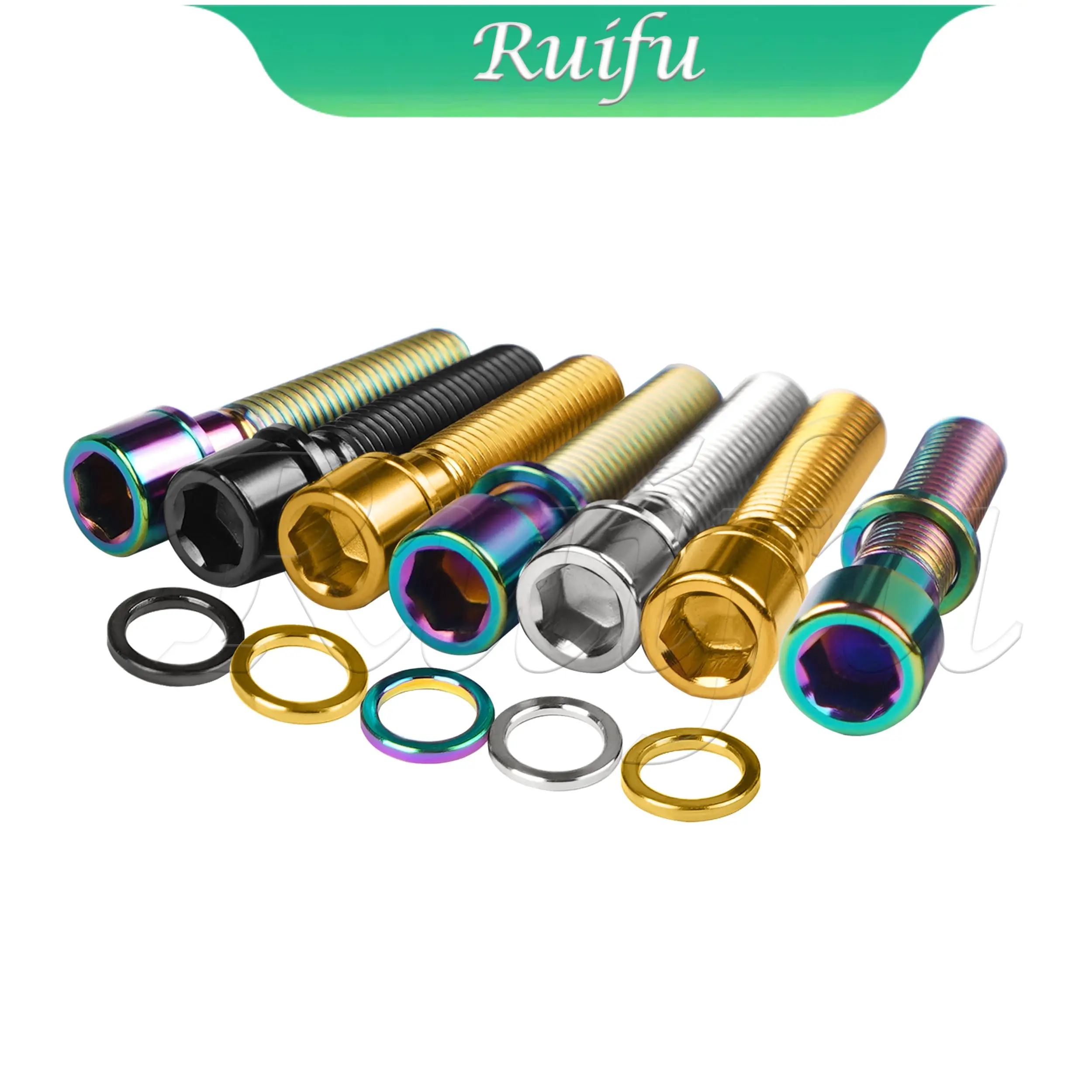 

Ruifu Titanium Bolt M7 x 32mm Hexagon Square Head With Washer