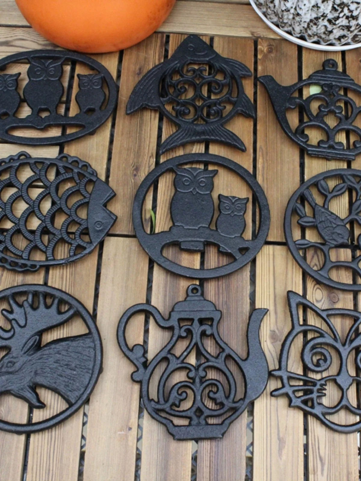 

Европейский креативный персонализированный ретро-коврик из чугуна для кухни, термостойкий, подставка под горячее, подставка под чашки, подставка под миски, коврик для обеденного стола