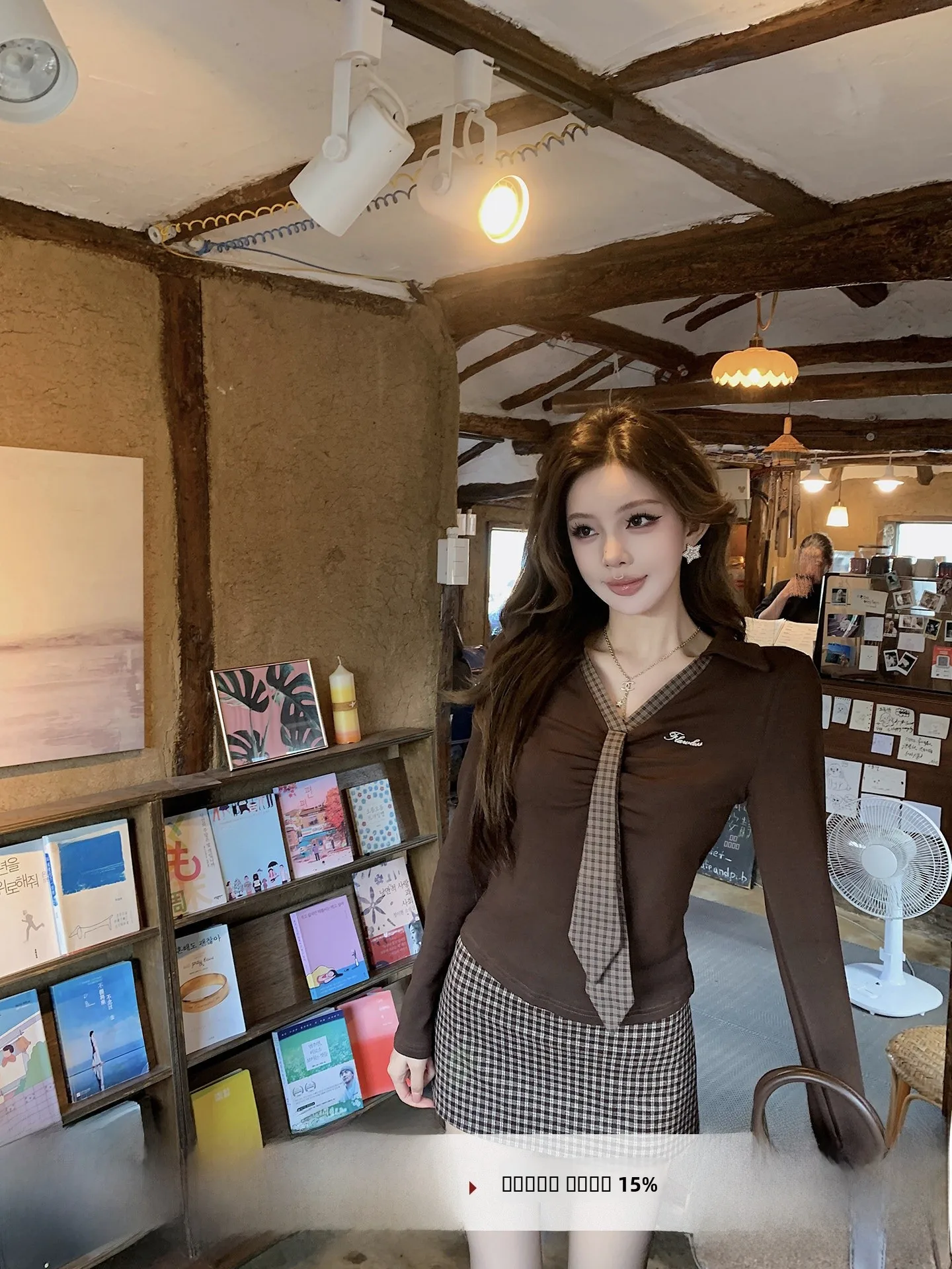 

Женская трикотажная футболка с V-образным вырезом, тай-дай, в клетку, с узлом, приталенная, повседневная, с длинным рукавом, осенняя, стандартная модель, женский топ