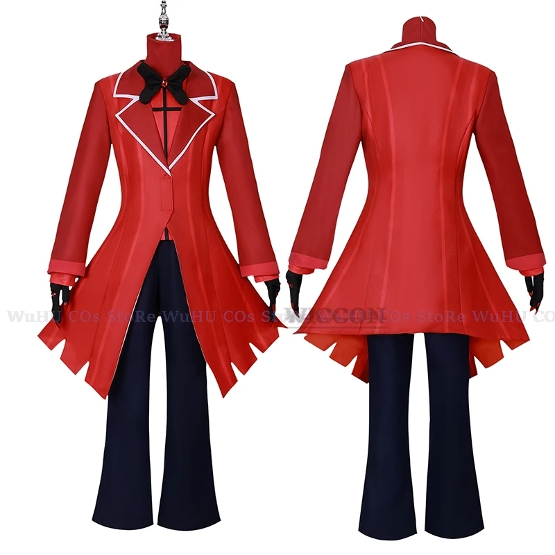 

Hazbin Cosplay Hotel Vox Cosplay Hat Costume Charlotte Angel Lucifer Cosplay Uniform Suit Outfit ALASTOR Halloeen Suit Carnival