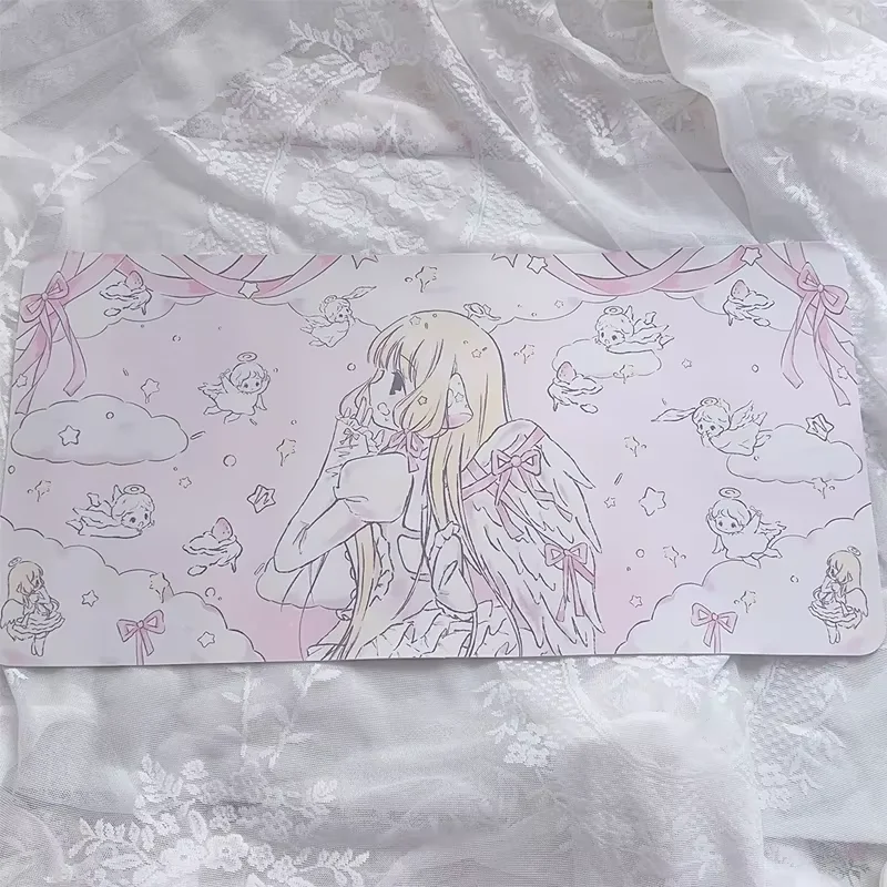 لطيف Kawaii Ins فتاة ماوس الوسادة الجلدية مقاوم للماء عدم الانزلاق طاولة طعام حصيرة لطيف الثانوية يوان مكتب لعبة لوحة المفاتيح الكمبيوتر