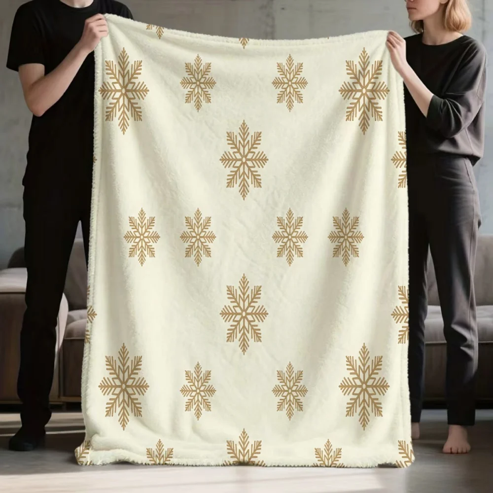 Cute Brown Star On Yellow Pattern Fleece Blanket All Season Flannel Throw For Apartment Decor