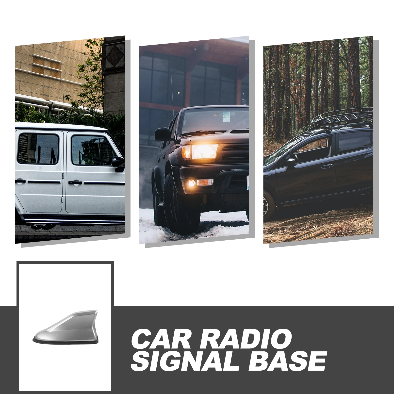 

Shark Fin Antenna Black Car Roof Aerial Base Signal No Drilling Installation Automotive Exterior Spoilers