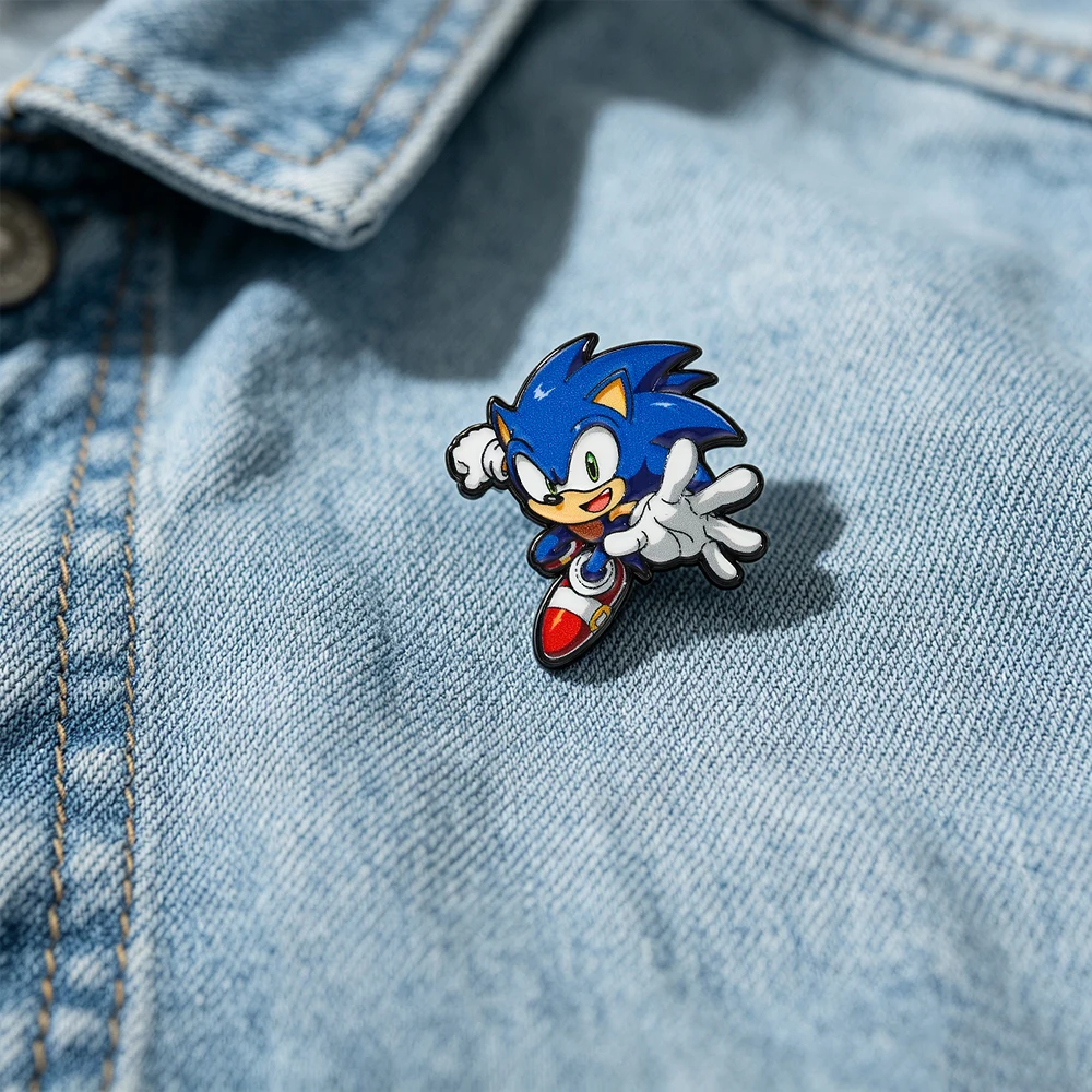 Cute Enamel badge Model Game Character Anime Cartoon  Brooch Pin Hedgehog Badge Lapel Pin Backpack Accessory Gift for Friends