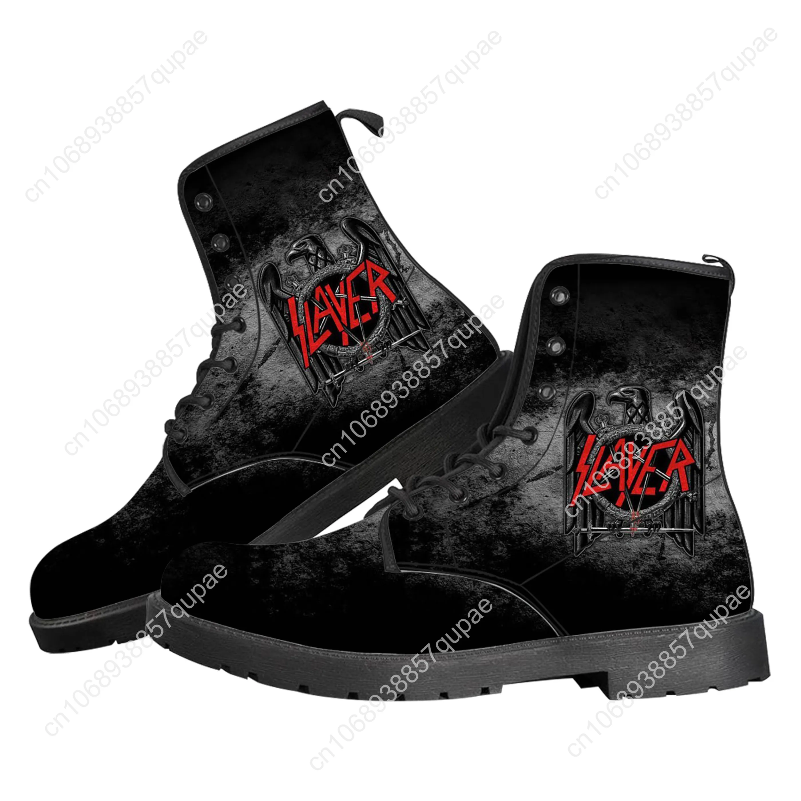 Slayer Heavy Metal Rock Band  Mens Womens Teenager Shoe Fashion Outdoor Water proof 3D Boots High Quality Customize Made Shoe