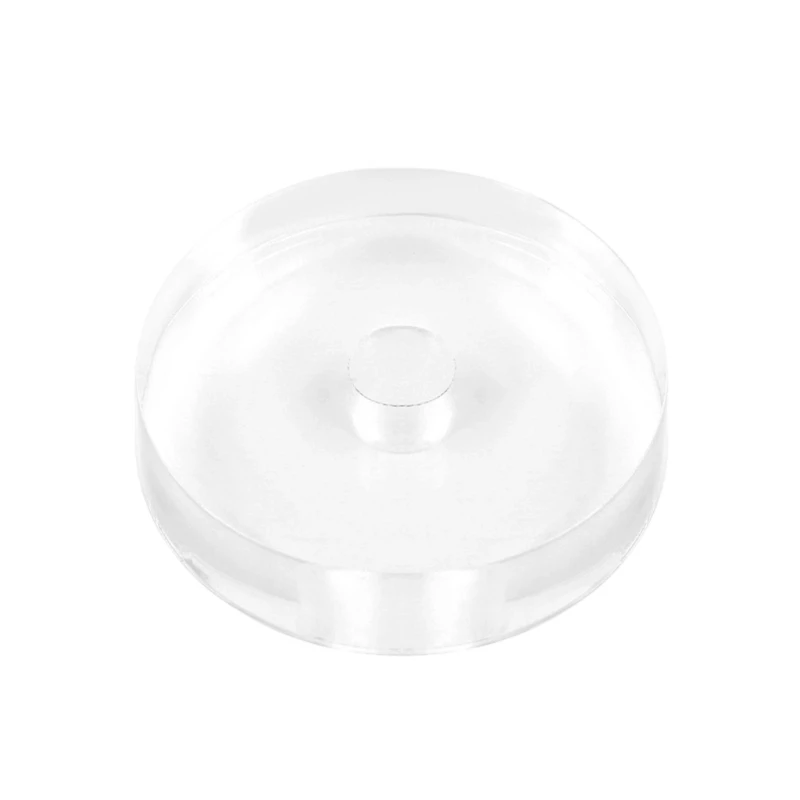 Großloch-Schallplattenadapter für 7-Zoll-Schallplatten mit 45 U/min, transparenter Acryleinsatz mit erhöhtem Rand, Mittelöffnung – Detail 3