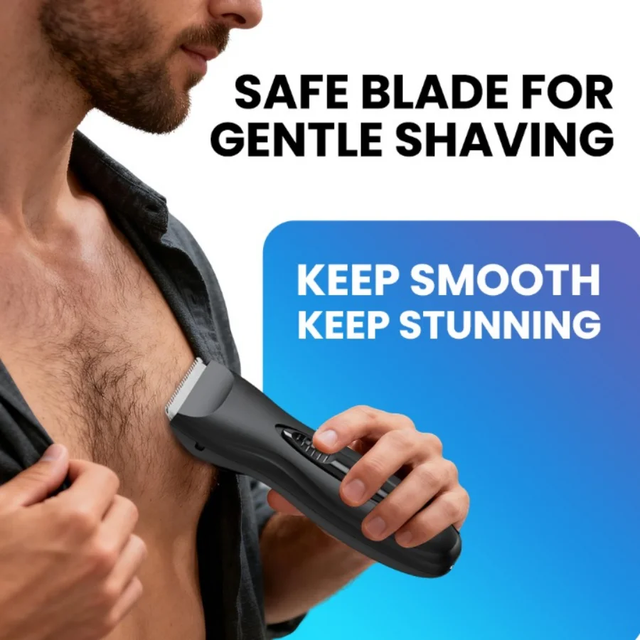 Manscape Body & Pubic Hair Trimmer for Men, Electric Groin Hair Trimmer