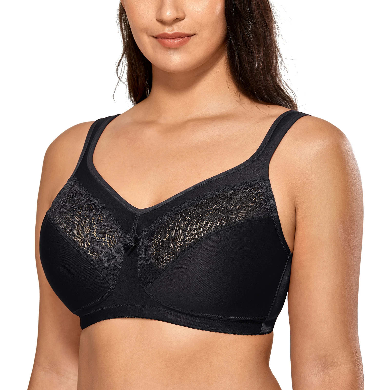 Women's Wireless Minimizer Support Unlined Full Coverage Plus Size Bra