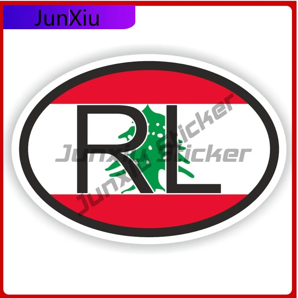 

Lebanon Oval Funny Laptop Waterproof Decal Decoration Rl Fade National Sticker Vinyl Proof Cute Motorcycle Country With Wall
