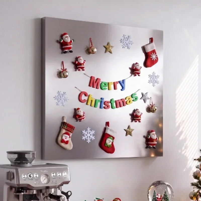 Simple Wall Accents Magnetic Stainless Steel Plate Creative Display Pictures Wall Accents Modern Living Room Decoration Crafts