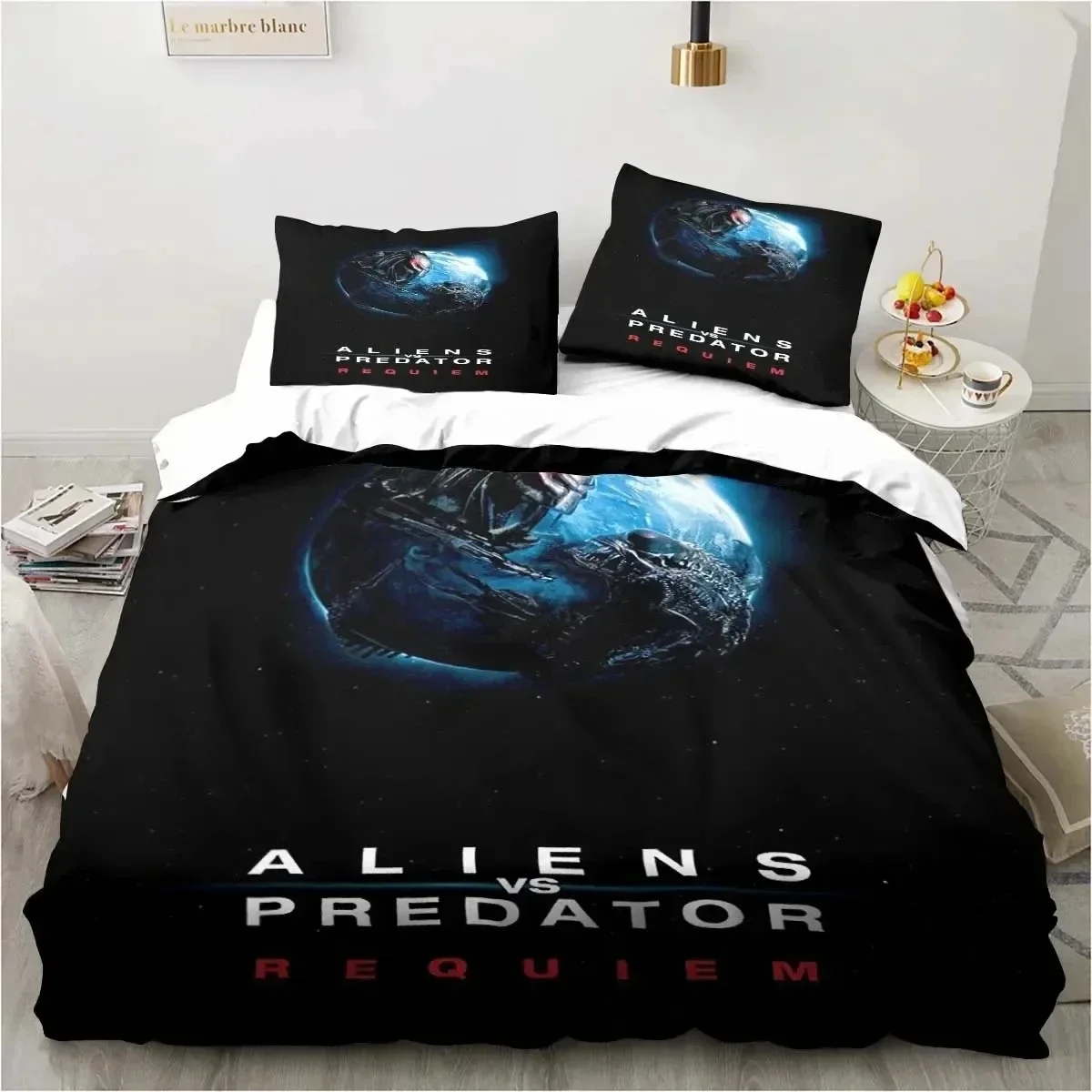 

Alien Vs. Predator Predator Movie Bedding Set Printed Bed Set With Pillowcase Bed Duvet Cover Soft Bedclothes Home Luxury Gift