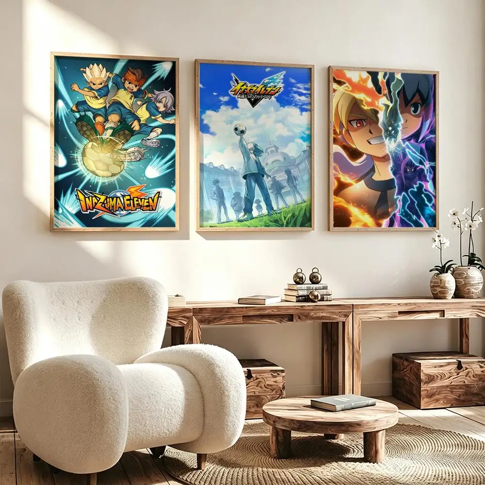 anime Inazuma Eleven Poster Poster HD Waterproof Self Adhesive Wall Art Print Decor for Bedroom Living Room Gift
