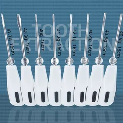 Aço inoxidável Dental Tooth Extração Elevadores, Apical Root Elevator, Minimamente Invasiva Forceps Tools, Dentes Extração, 8Pcs