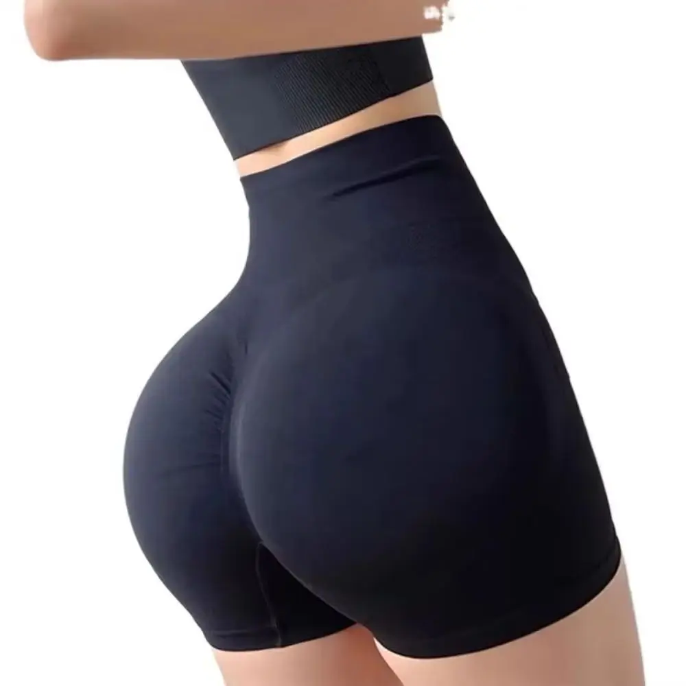 

Многоразовые женские шорты для йоги Slim Fit с эффектом подтяжки ягодиц, бесшовные, эластичные, с высокой талией, спортивное белье для фитнеса