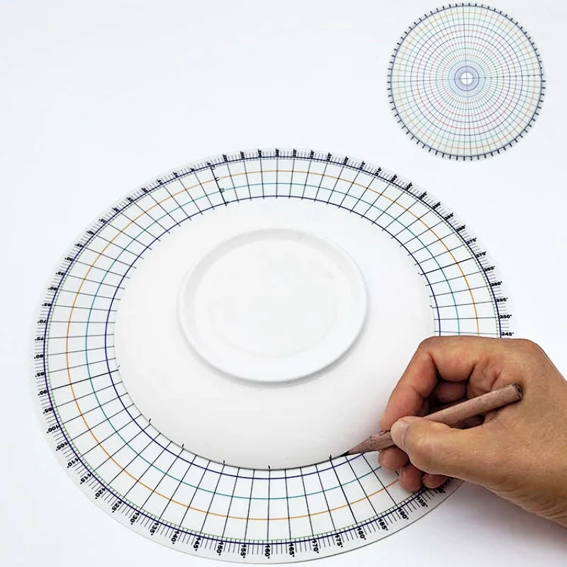 Divisor redondo de cerámica, herramienta de pintura de almohadilla auxiliar pintada, 26cm