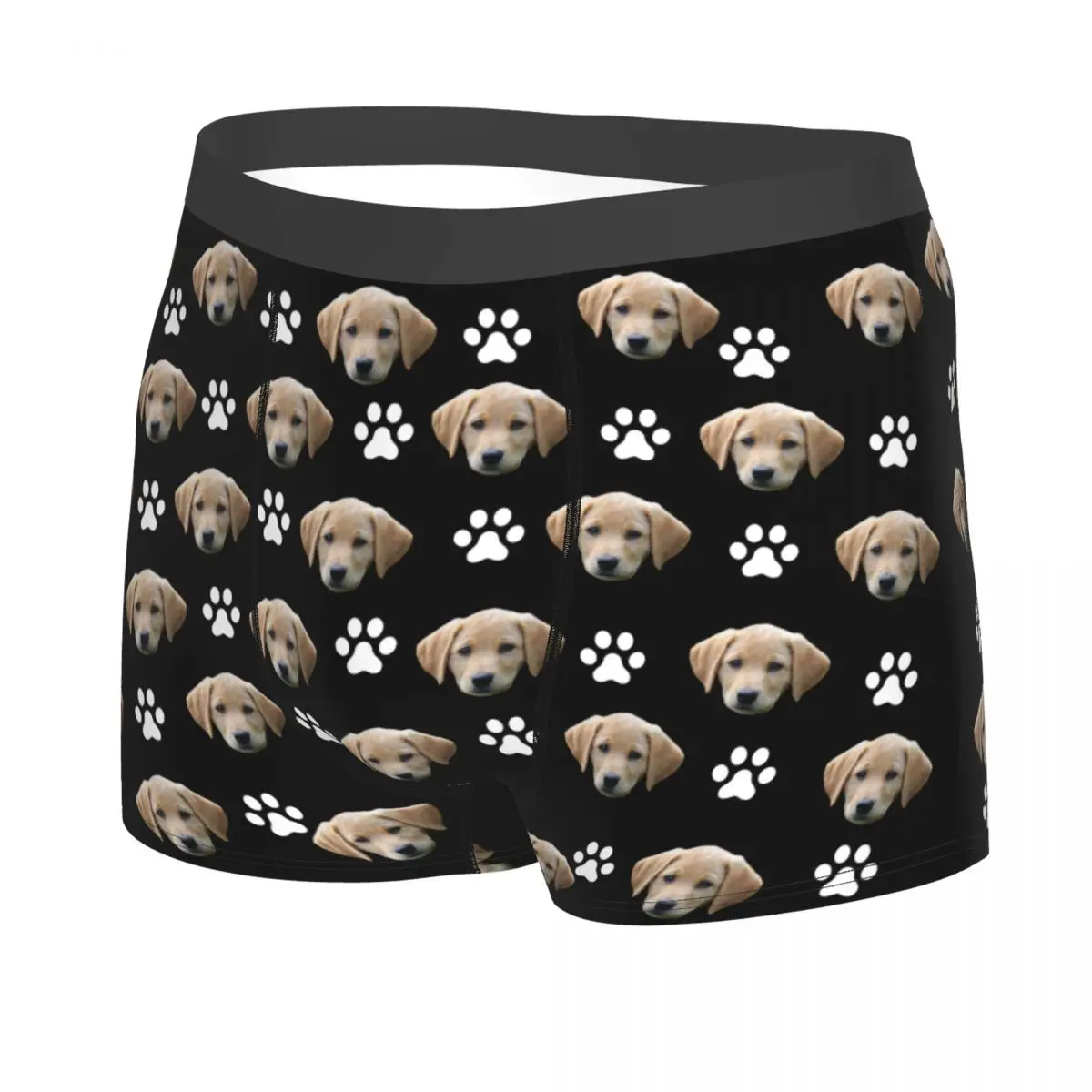 Men's Custom Personalized Face Photo Long Underwear Novelty Boxer Shorts Panties Homme Soft Underpants S-XXL