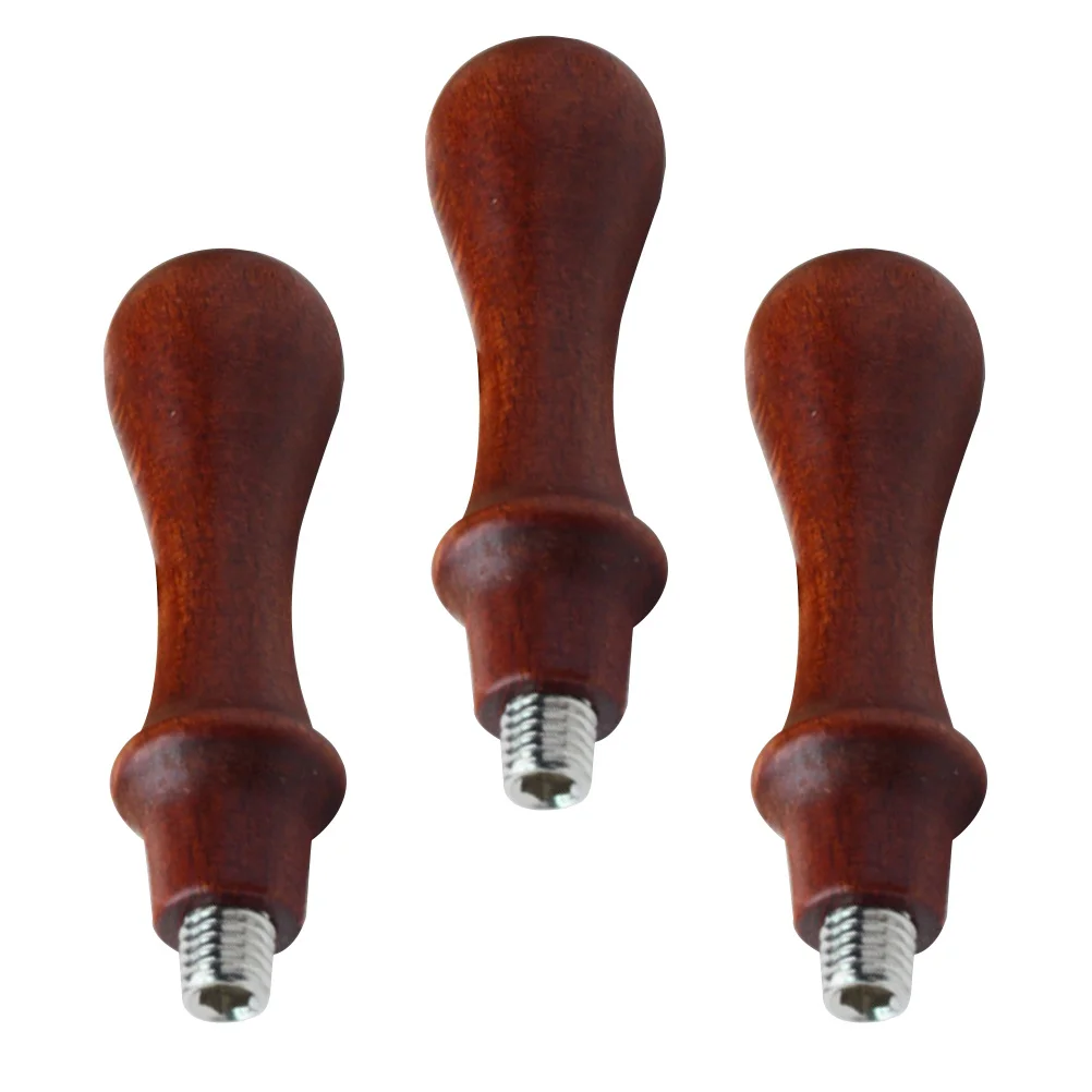 

3Pcs Elegant Wax Seal Stamp Handle Kit Exquisite Appearance Sturdy Trustworthy Tool for DIY Handmade Projects Wooden Seal Handle