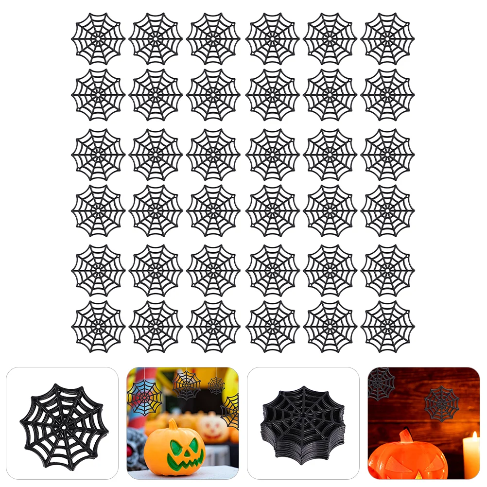 

Decor Outdoor Spider Web Decoration Plastic Toys Festive Supplies Halloween Decorations Black