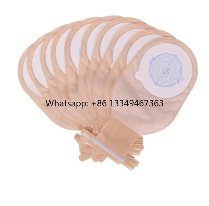 

Manufacturer Factory Produced One/two Piece Medical Disposable Colostomy Bags Cover Ostomy Bags with Hoop and Look Factory