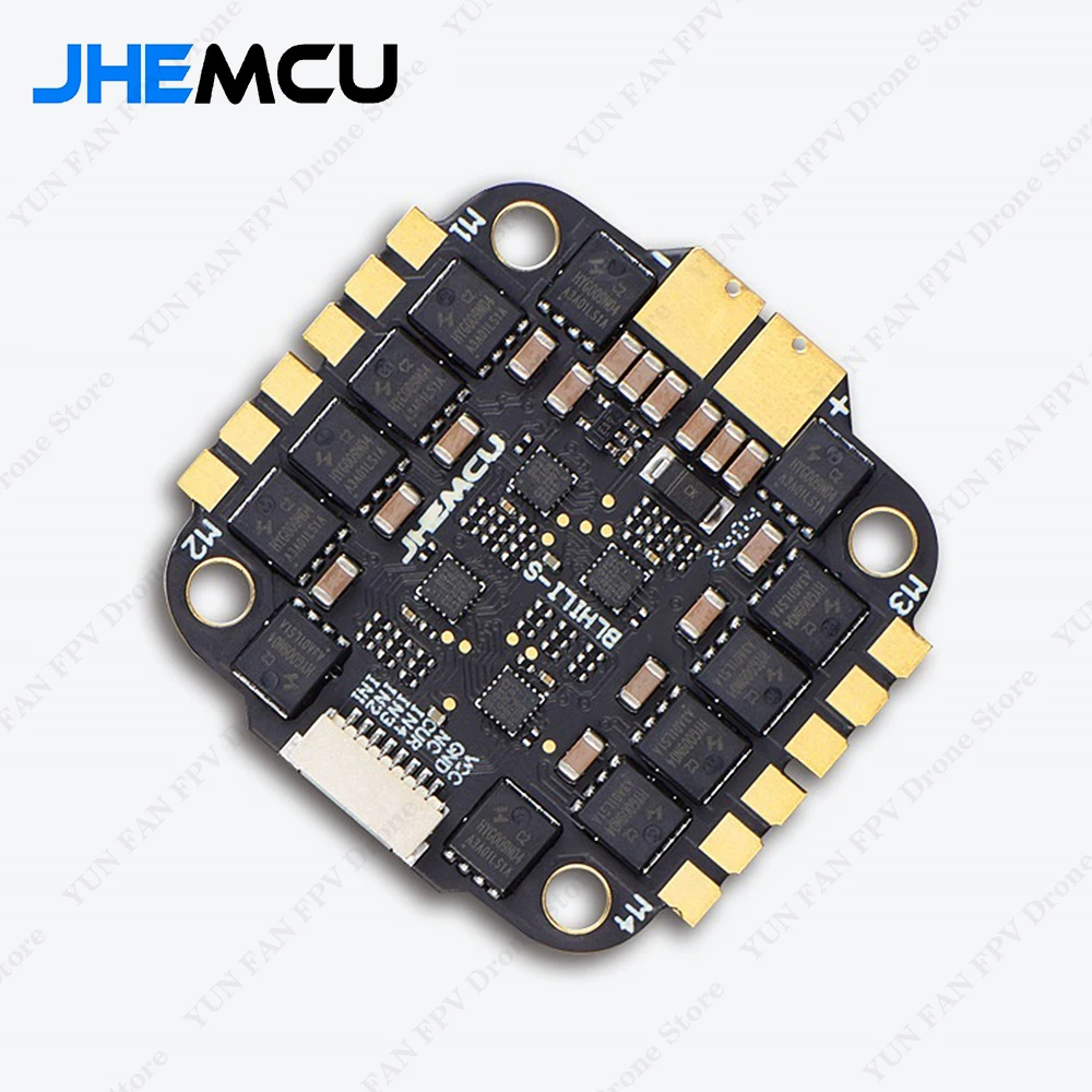 JHEMCU RuiBet 60A / 65A 3-6S Dshot600 BLHELI_S 4in1 ESC Built - in tvs tube Pole distance 30.5x30.5mm for RC FPV Drone