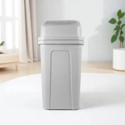 

Shake Lid Trash Can Kitchen Garbage Pp Material Compact Household Waste Basket Bin For Bedroom Bathroom Office Reusable Dustbin