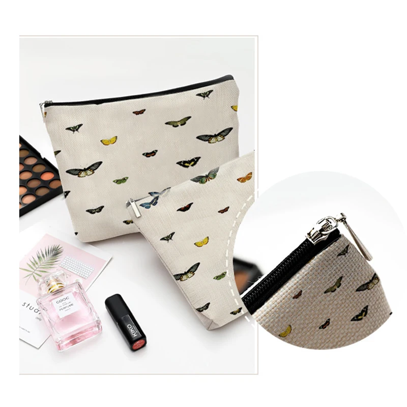 Cartoon Kawaii Cat Bear Dog Print Makeup Bag Portable Storage Bag Toiletries Organizer Women Travel Cosmetic Bags Pouch