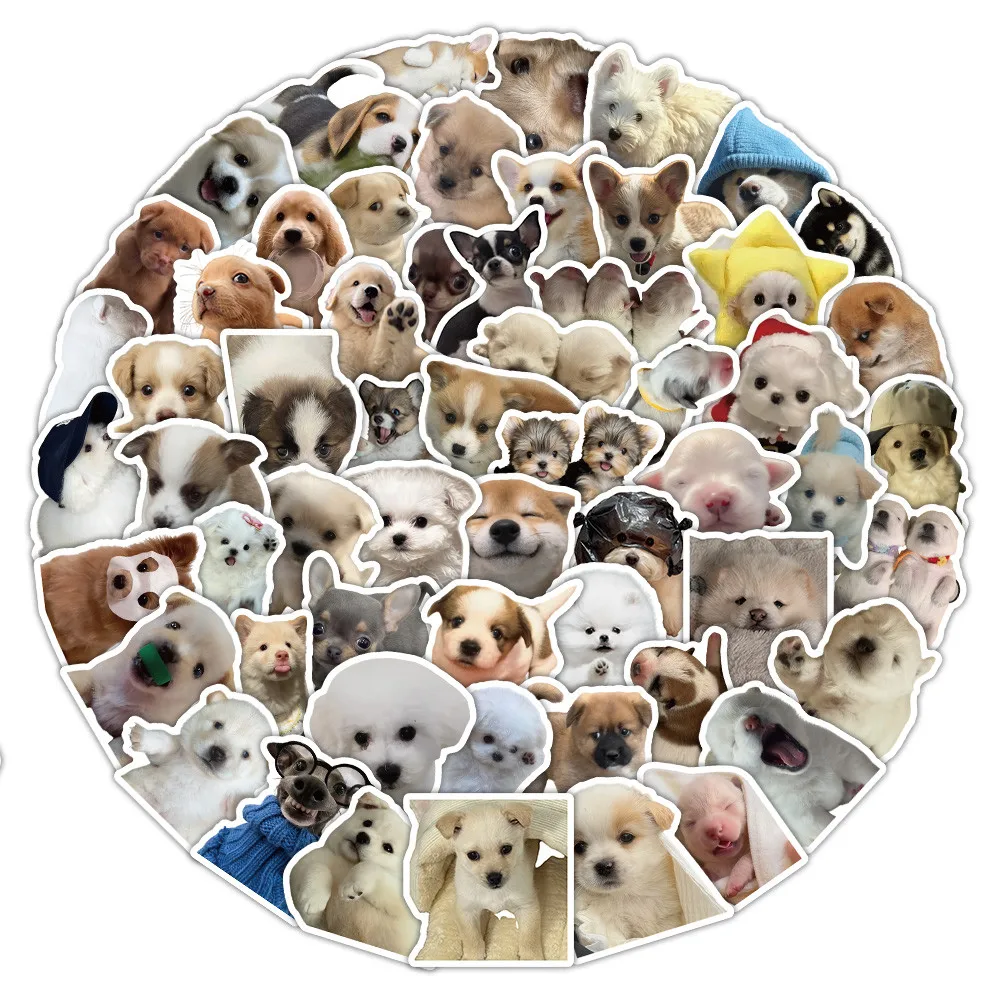 63Pcs Cute Puppy Pattern Stickers Lovely Dog Animal Style DIY Decor Decals LanLanStickersWorld Store