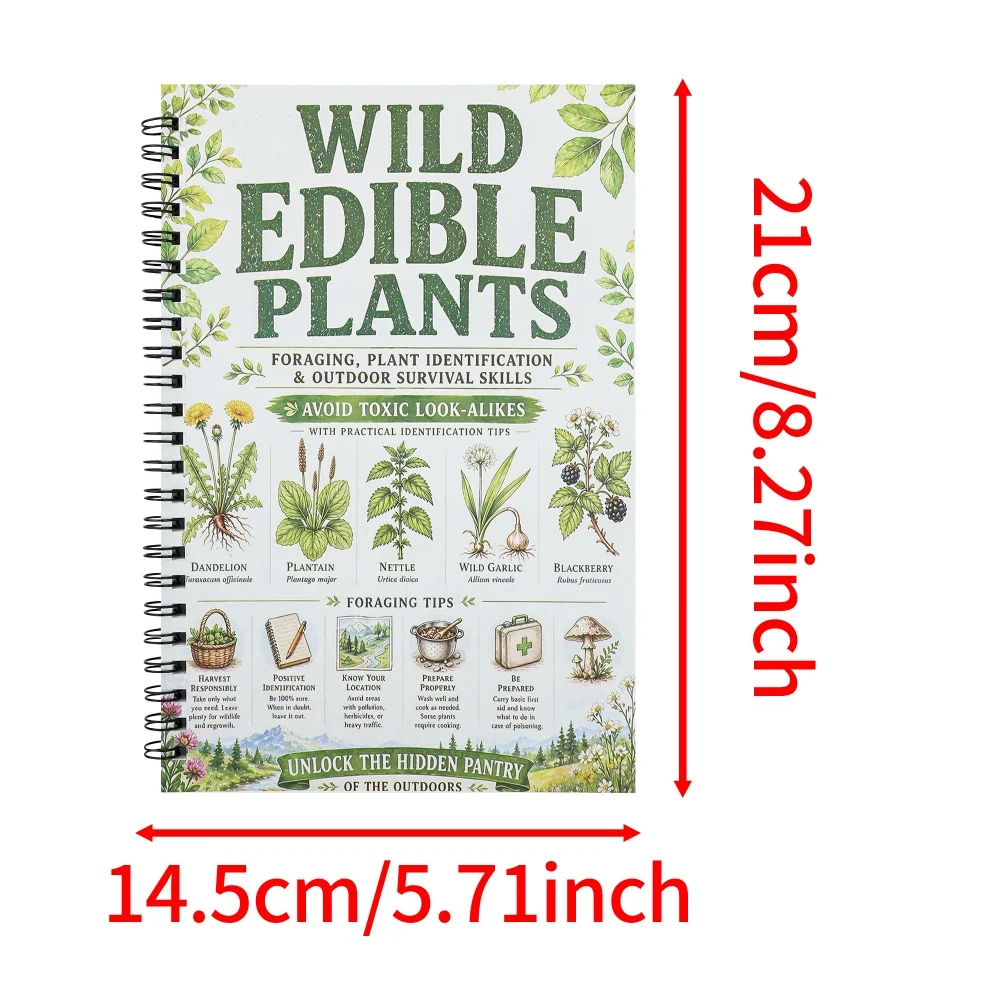 Foraging & Edible Plant Identification Journal | Wild Foods, Herbs, Fruits, Mushrooms Log & Tracker | Outdoor Survival, Nature S