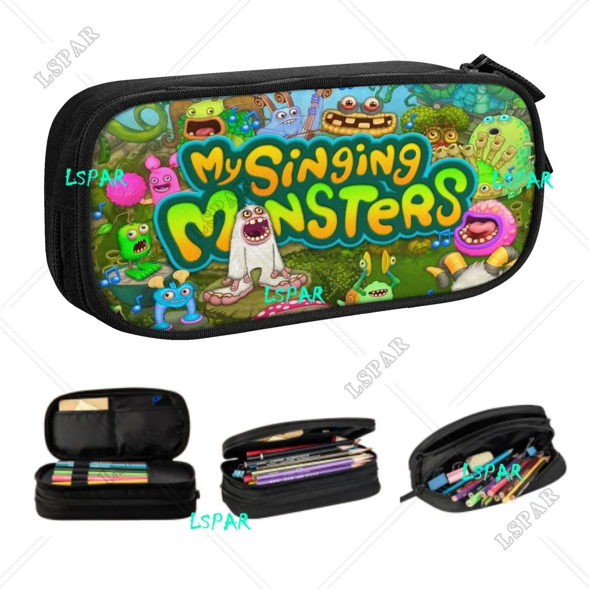 

Korean My Singing Monsters Pencil Cases for Boys Gilrs Custom Large Storage Pen Bag Box School Supplies