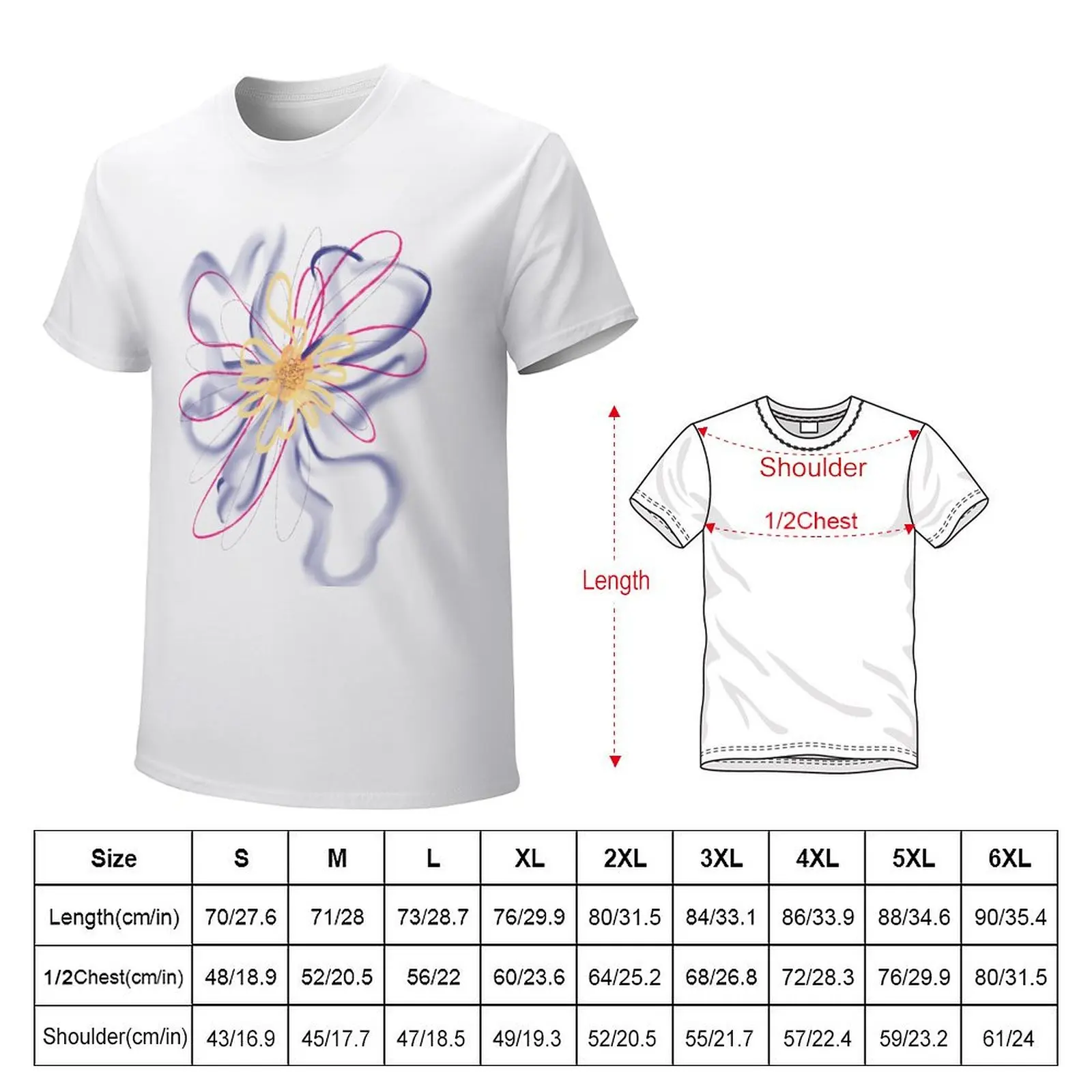 Purple flourish T-Shirt blacks kawaii clothes T-shirt men