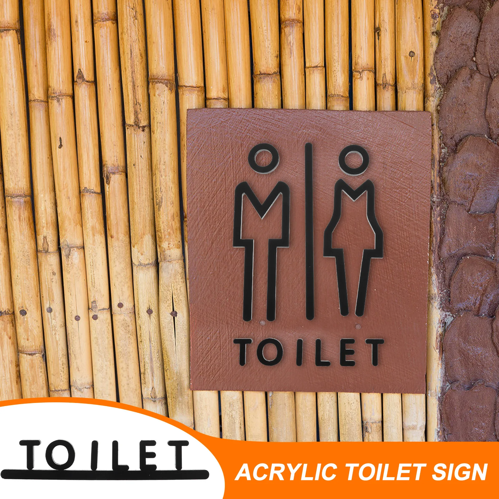 

1Set Creative Toilet Sign Acrylic Men Women Washroom Sign Plate for Home Hotel Public Restroom Acrylic Toilet Signs