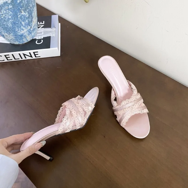 

Summer New Women Shoes Exquisite Open Toe High Heeled Sandals for Woman French Style Casual Shoes Designer Shoes Sandalias Mujer