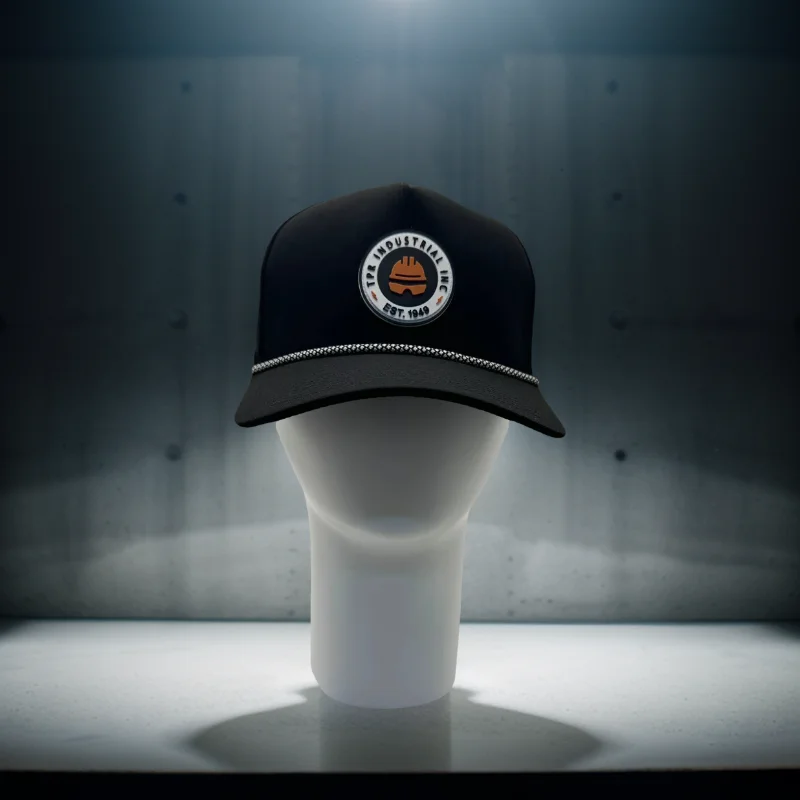 

Custom 5 panel PVC rubber patch perforated hat breathable rope baseball cap waterproof performance Snapback Hat