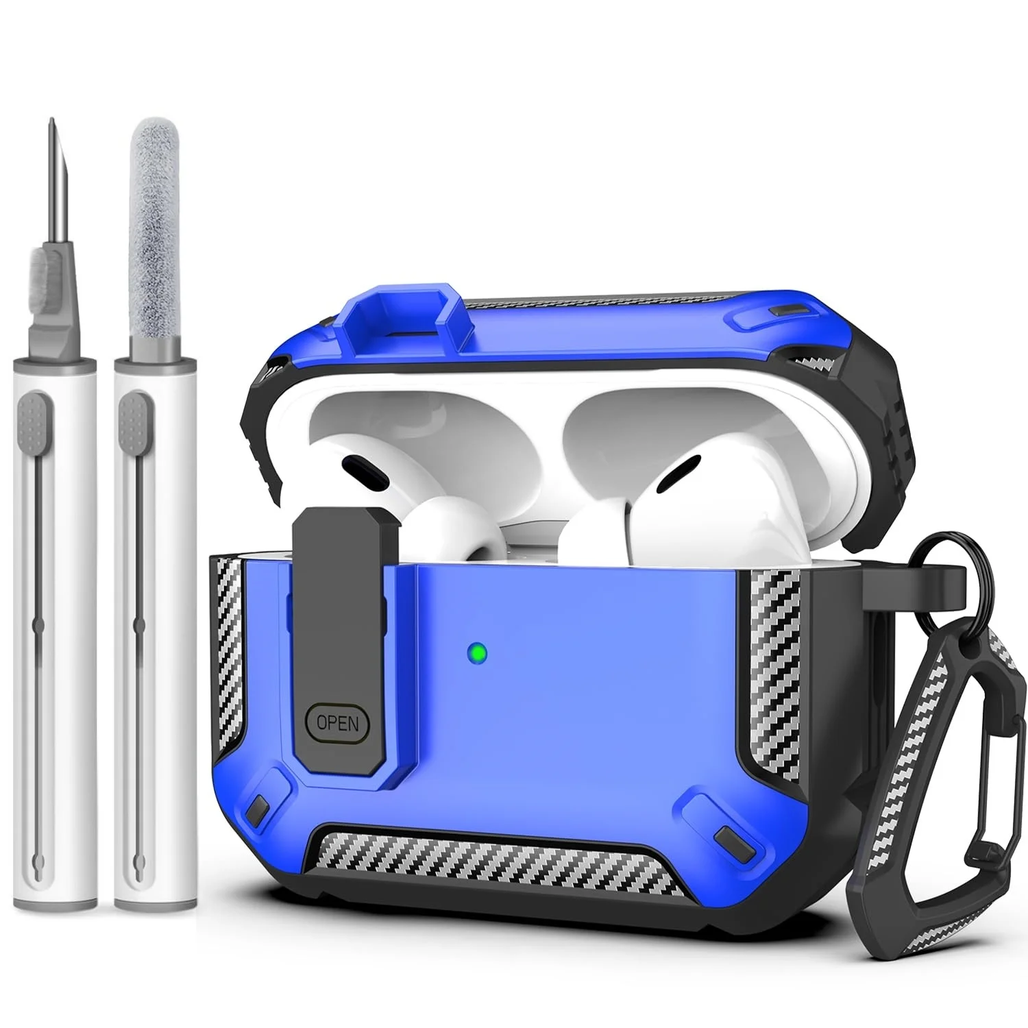 2025 für Airpods Pro 3 Secure Lock Kopfhörerhülle, stoßfeste Hartschale, vollständige Schutzhülle mit Reinigungsstift für AirPods Pro 3 – Detail 10