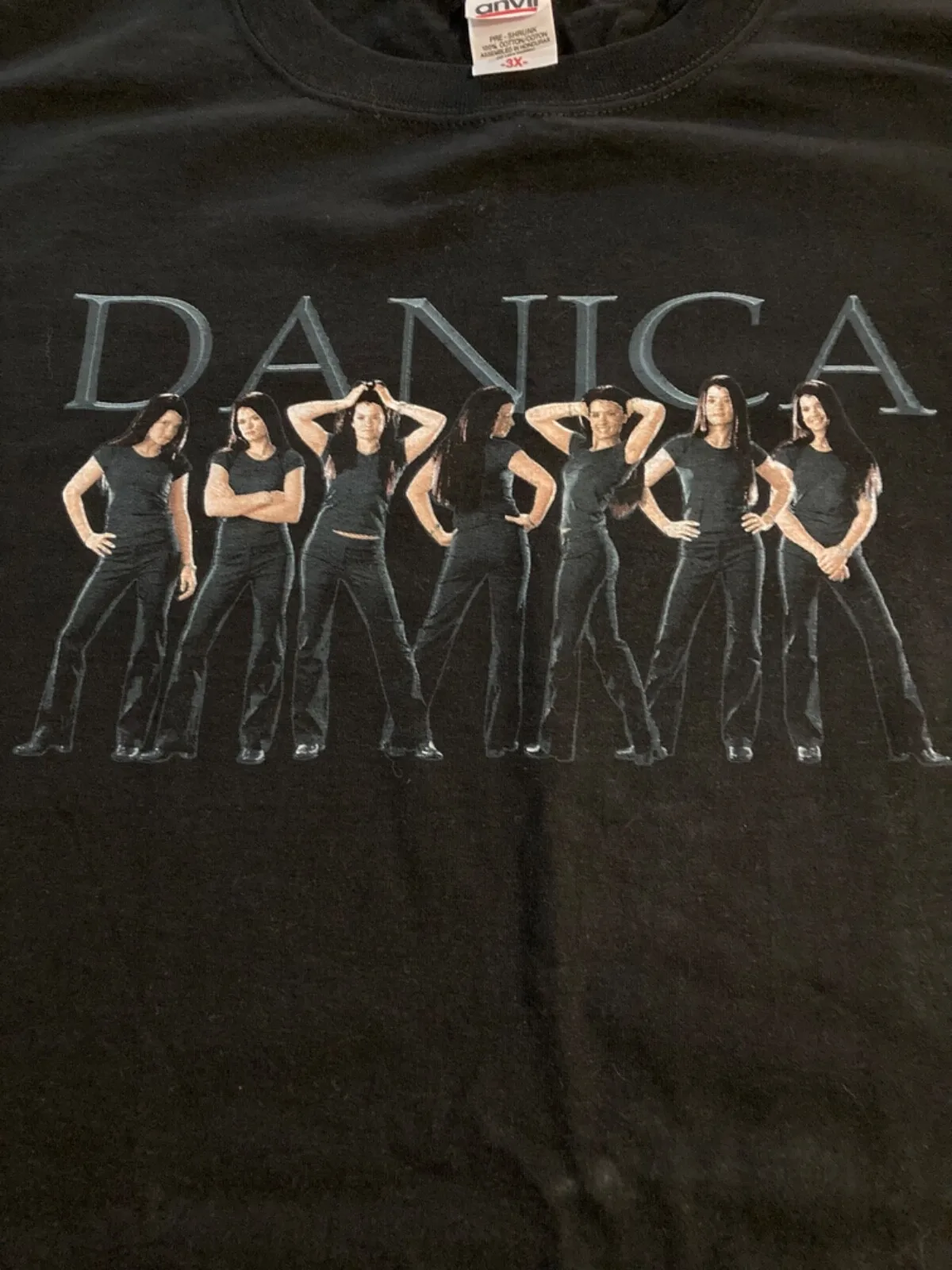 Camiseta Vintage Danica Patrick talla 3XL marca de yunque gris oscuro