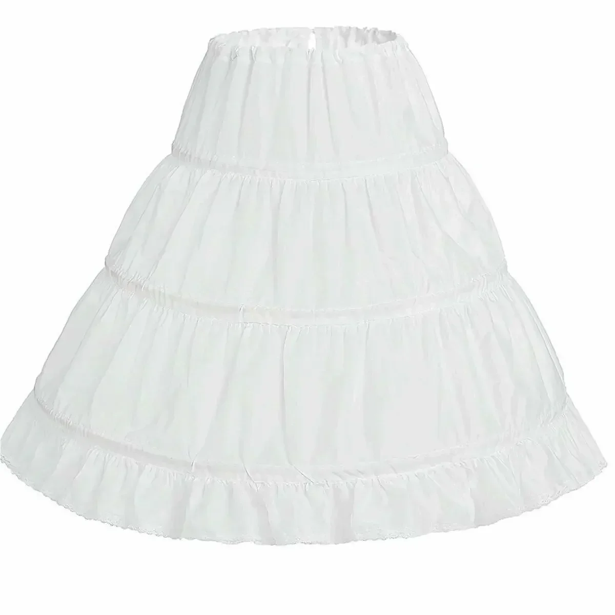 White A Line Hoopless Flower Girl Wedding Crinoline Petticoat Underskirt